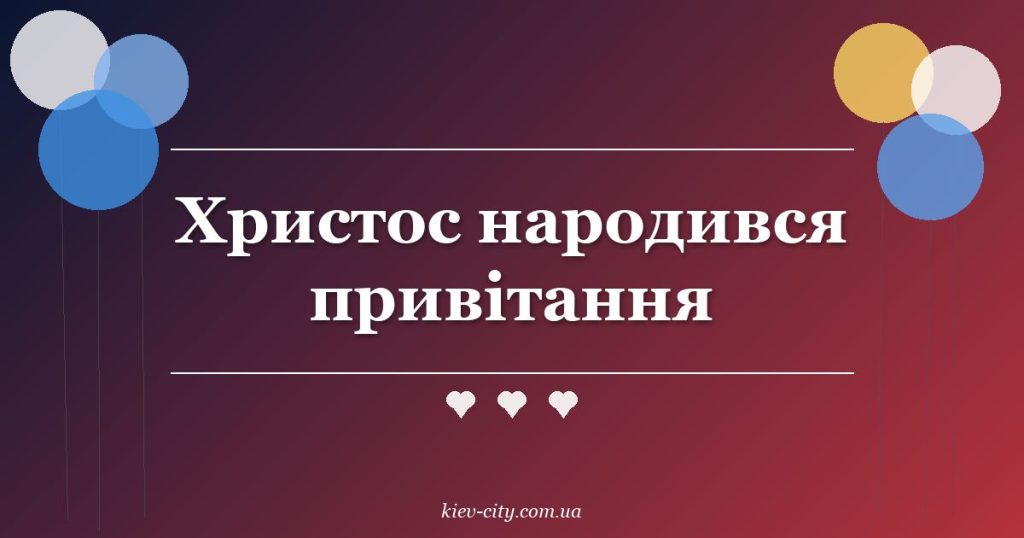 Христос народився привітання