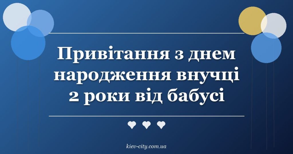 Привітання з днем народження внучці 2 роки від бабусі