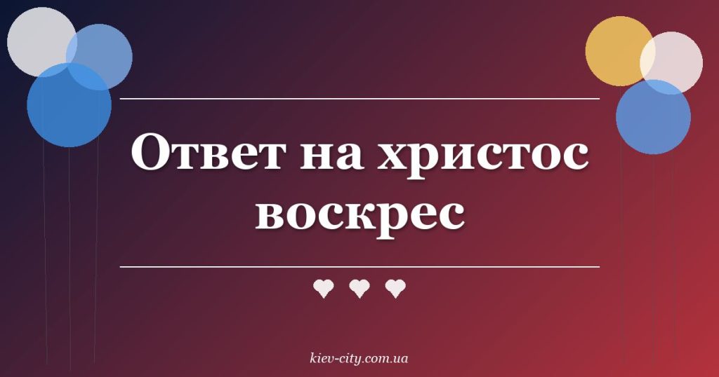Ответ на христос воскрес