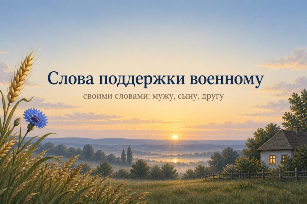 Слова поддержки военному своими словами