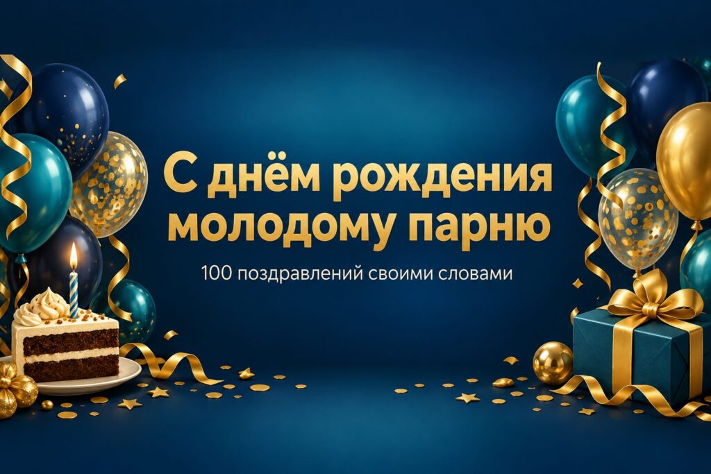 С днём рождения молодому парню: 100 поздравлений своими словами