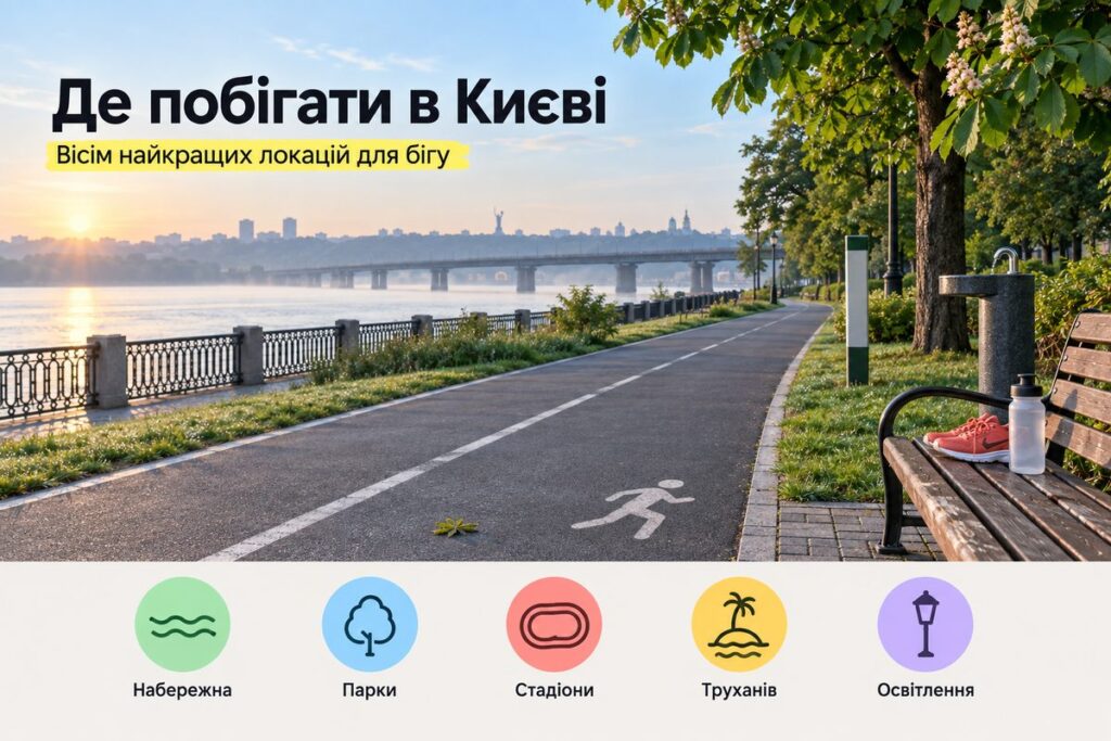 Де побігати в Києві: 8 найкращих локацій для бігу - обкладинка статті kiev-city.com.ua