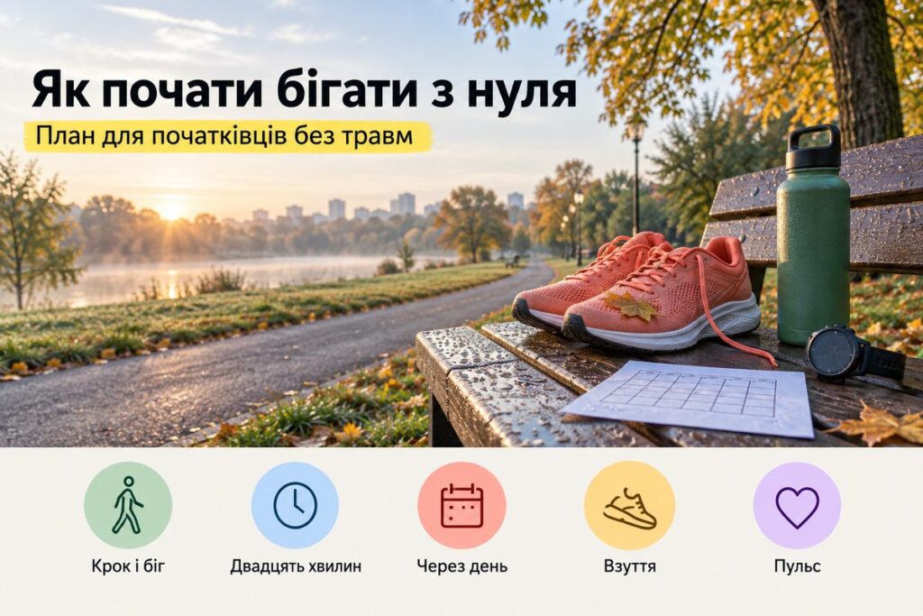 Як почати бігати з нуля: план для початківців - обкладинка статті kiev-city.com.ua