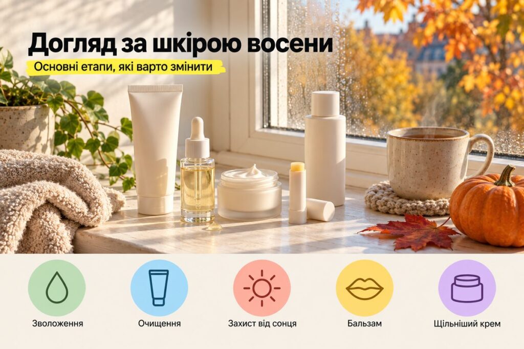 Догляд за шкірою обличчя восени: основні етапи - обкладинка статті kiev-city.com.ua
