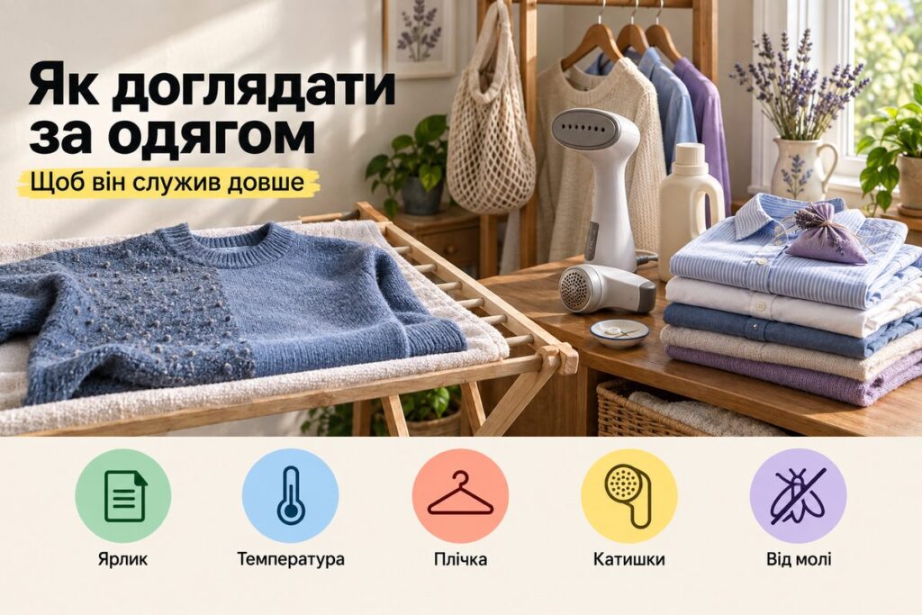 Як доглядати за одягом, щоб він служив довше - обкладинка статті kiev-city.com.ua