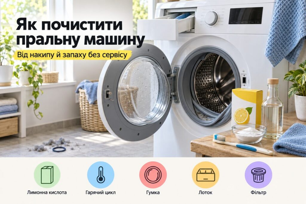 Як почистити пральну машину від накипу й запаху - обкладинка статті kiev-city.com.ua