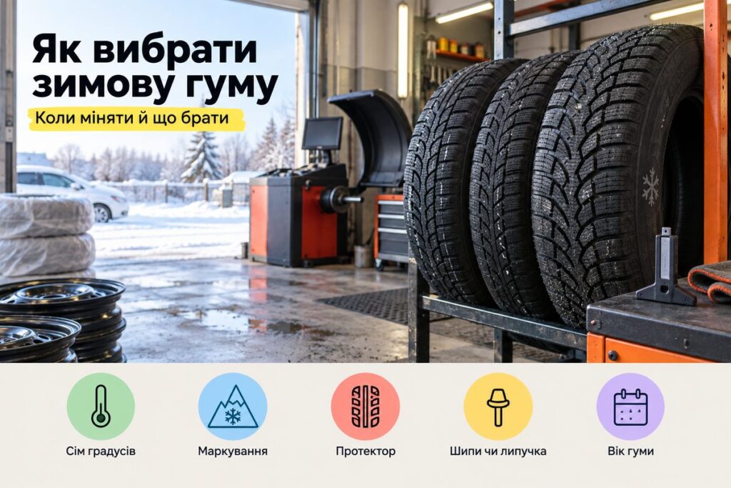 Як вибрати зимову гуму: коли міняти й що брати Як вибрати зимову гуму: коли міняти й що брати - обкладинка статті kiev-city.com.ua