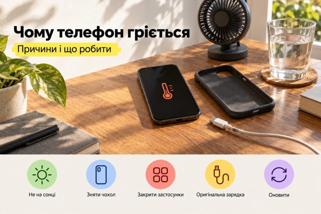 Чому телефон гріється і що робити: 5 причин - обкладинка статті kiev-city.com.ua