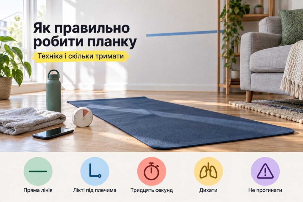 Як правильно робити планку: техніка і скільки тримати - обкладинка статті kiev-city.com.ua