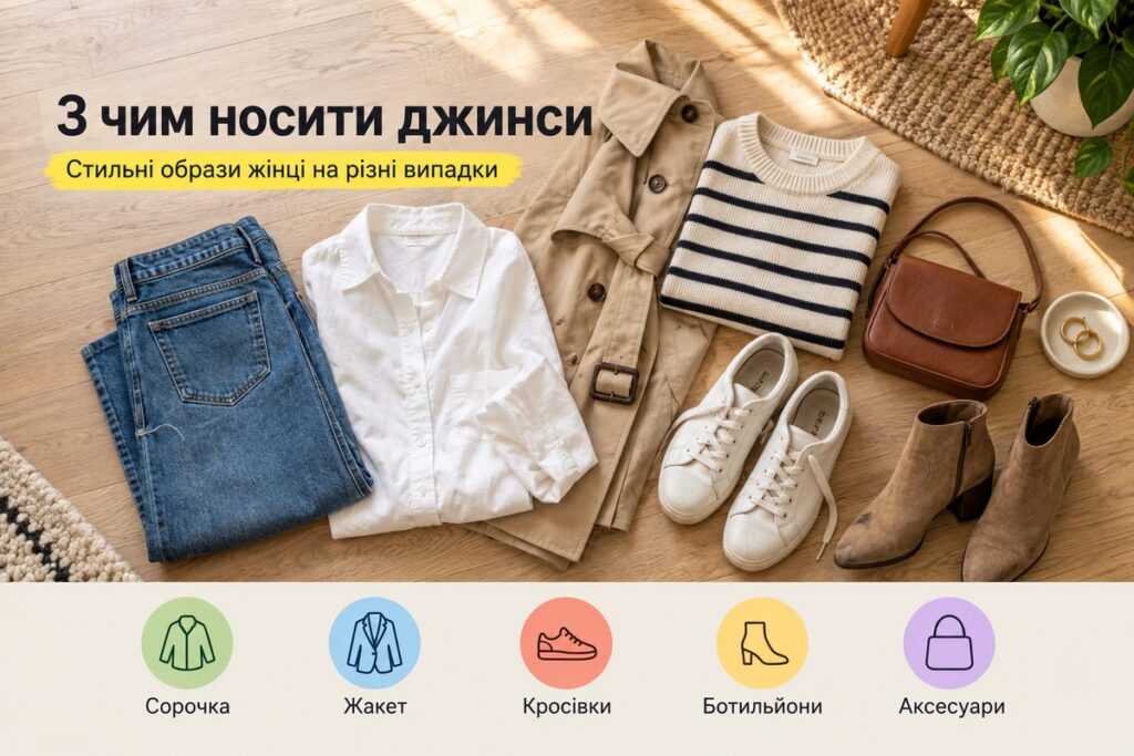 З чим носити джинси жінці: стильні образи на різні випадки - обкладинка статті kiev-city.com.ua
