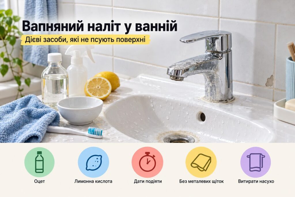 Як прибрати вапняний наліт у ванній: дієві засоби - обкладинка статті kiev-city.com.ua