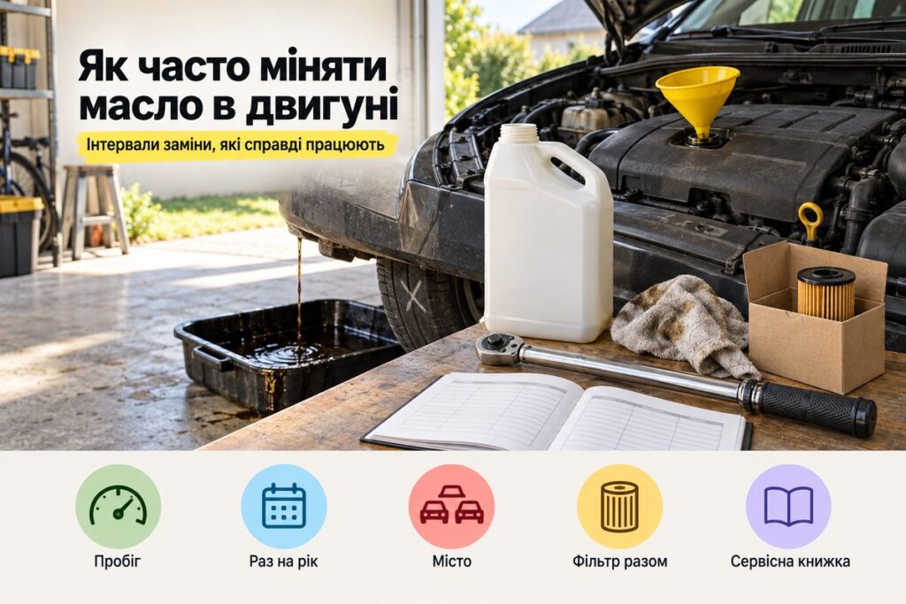 Як часто міняти масло в двигуні: інтервали заміни - обкладинка статті kiev-city.com.ua