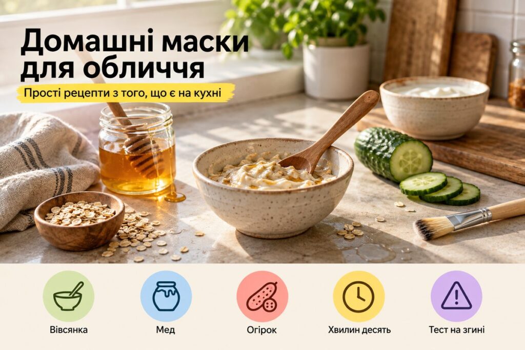 Домашні маски для обличчя: прості рецепти - обкладинка статті kiev-city.com.ua