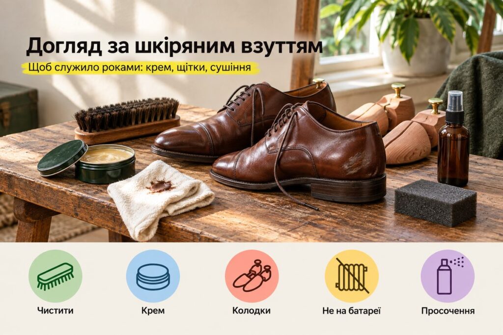 Як доглядати за шкіряним взуттям: щоб служило роками - обкладинка статті kiev-city.com.ua