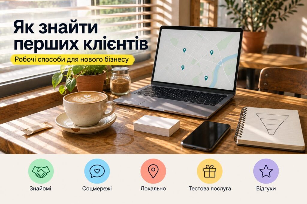 Як знайти перших клієнтів для бізнесу: робочі способи Як знайти перших клієнтів для бізнесу: робочі способи - обкладинка статті kiev-city.com.ua