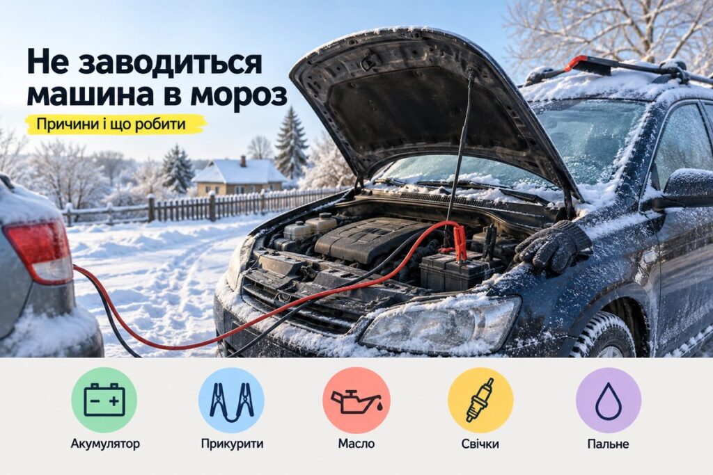 Чому не заводиться машина в мороз: причини і що робити - обкладинка статті kiev-city.com.ua