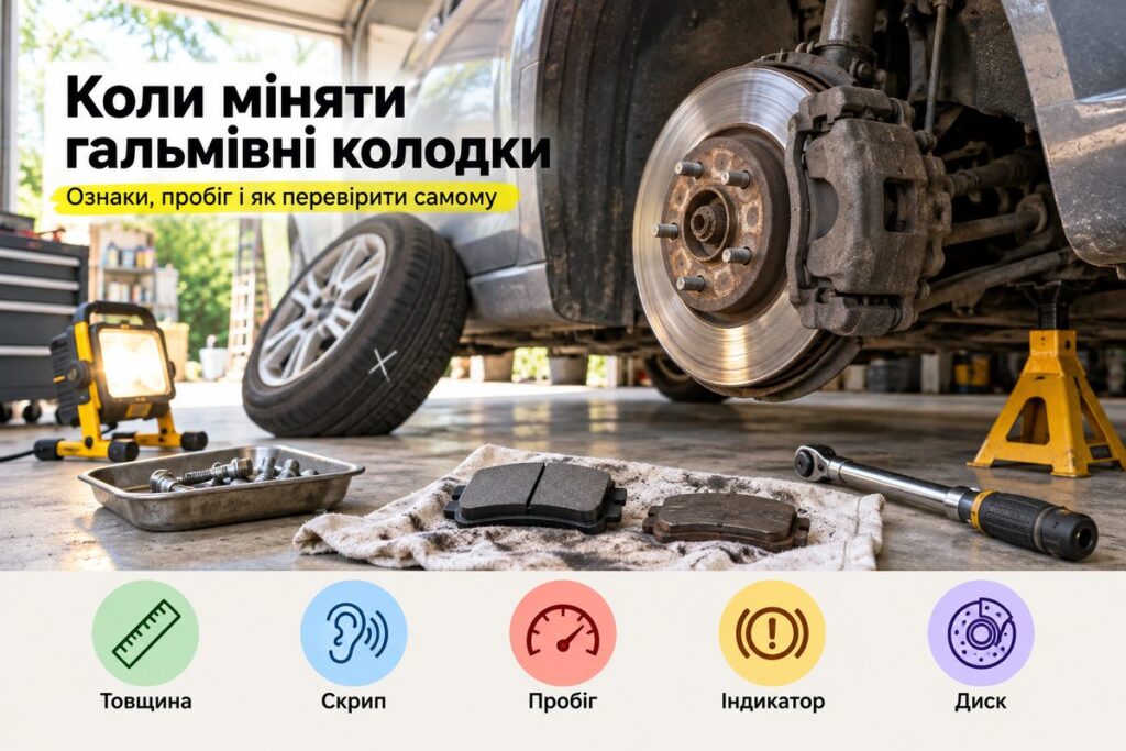 Коли міняти гальмівні колодки на авто: ознаки і пробіг - обкладинка статті kiev-city.com.ua