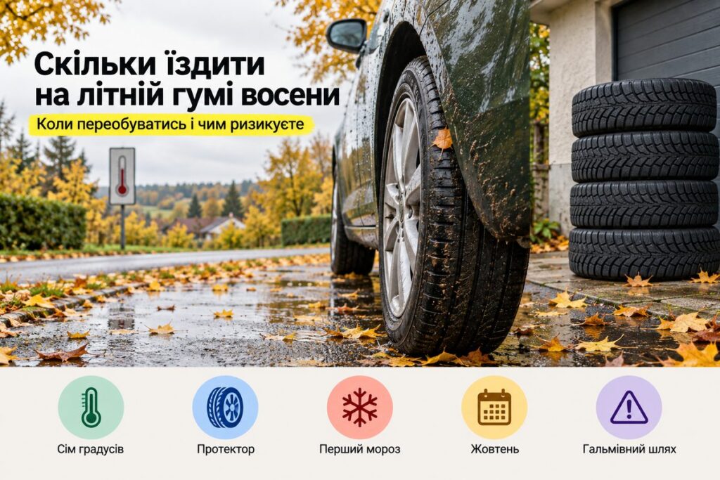 Скільки їздити на літній гумі восени: коли переобуватися - обкладинка статті kiev-city.com.ua