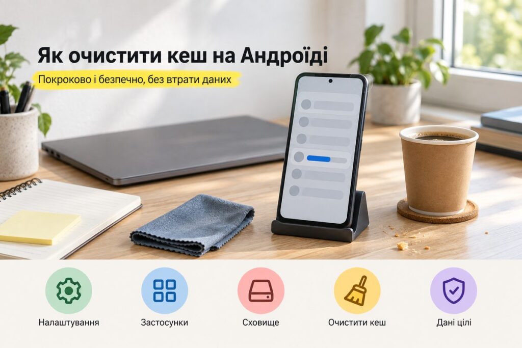 Як очистити кеш на Андроїді: покроково і безпечно Як очистити кеш на Андроїді: покроково і безпечно - обкладинка статті kiev-city.com.ua