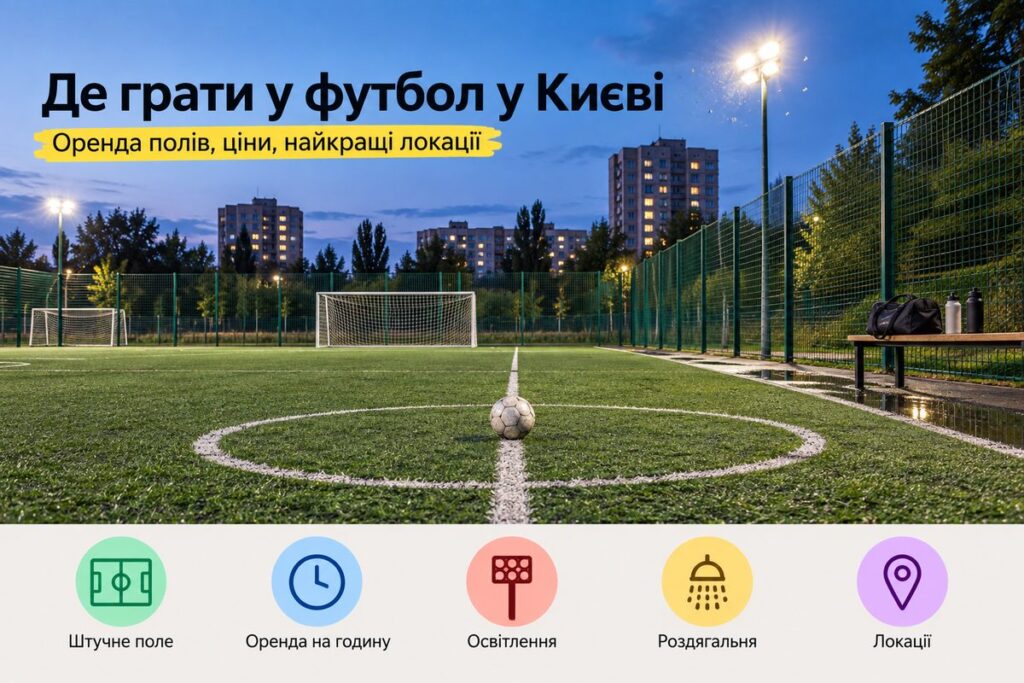 Де грати у футбол в Києві: оренда полів, ціни та найкращі локації - обкладинка статті kiev-city.com.ua