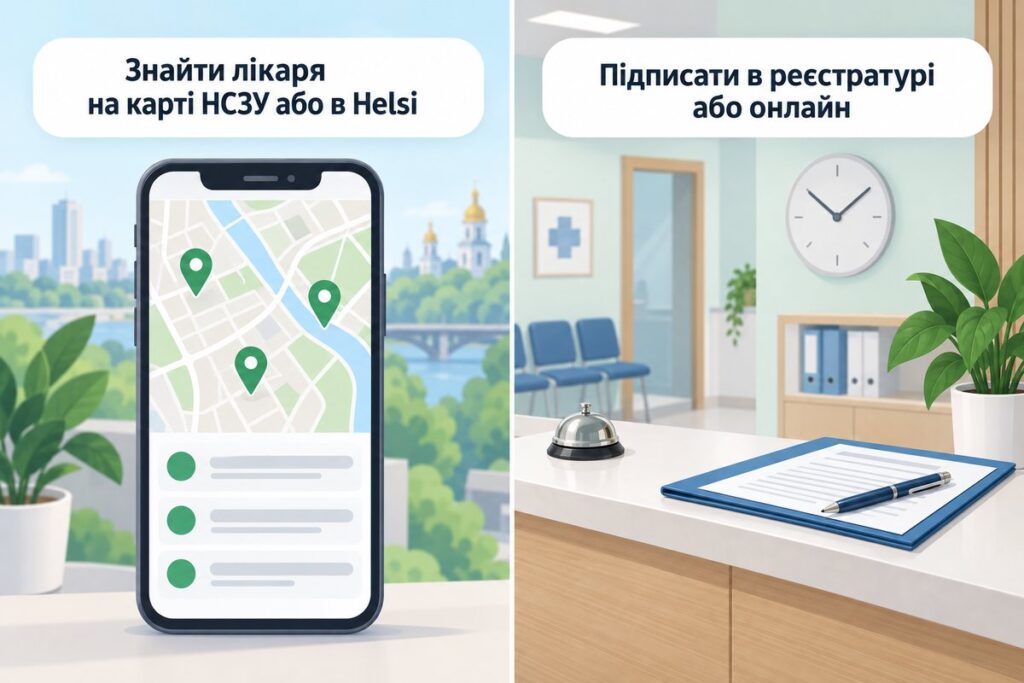 Де шукати лікаря: карта НСЗУ або Helsi, підписання в реєстратурі або онлайн