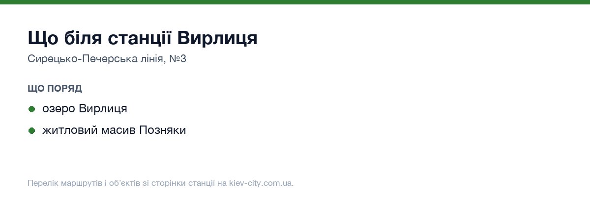 Наземний транспорт біля станції метро Вирлиця: маршрути автобусів і тролейбусів на пересадку